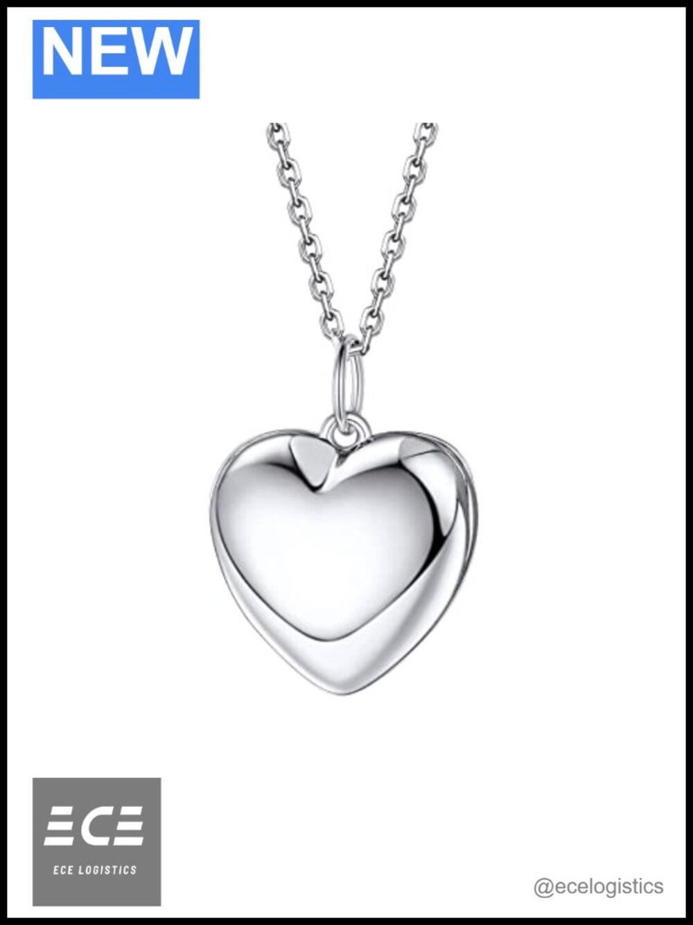 925 Sterling Silver Heart Locket Necklace Dainty 18in Chain Memorial Gift